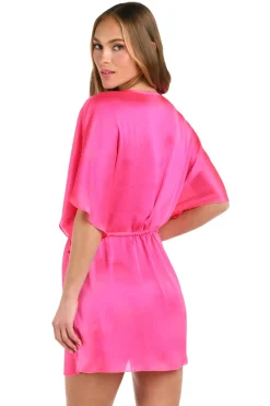 Crinkle V-Neck Tunic Cover Up