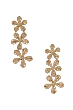 Crochet Flower Drop Earrings