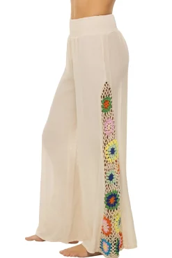 Crochet Panel Wide Leg Pants
