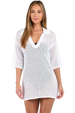 Crochet V-Neck Cover Tunic