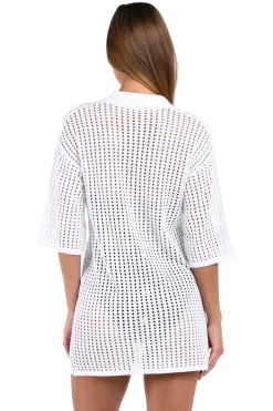 Crochet V-Neck Cover Tunic