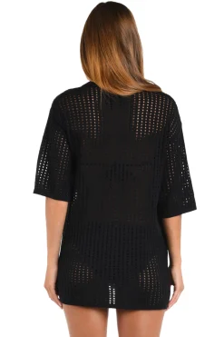 Crochet V-Neck Cover Tunic