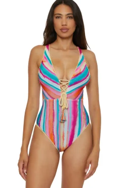 Crossback One Piece Swimsuit