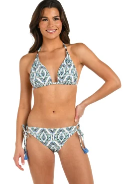 Deja-Blue Halter Bikini Top