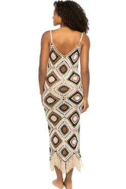 Diamond Crochet Midi Dress