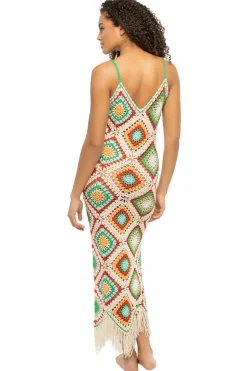 Diamond Crochet Midi Dress