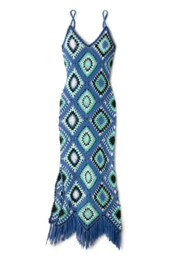 Diamond Crochet Midi Dress