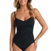 Draped Front One Piece Swimsuit