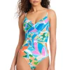 Draped One Piece Swimsuit