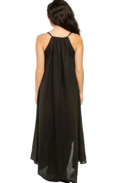 Embroidered Metallic Maxi Dress