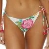 Embroidered Tie Side Brazilian Bikini Bottom