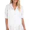 Eyelet Camp Shirt Dress