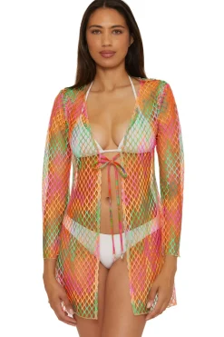 Fishnet Long Sleeve Kimono