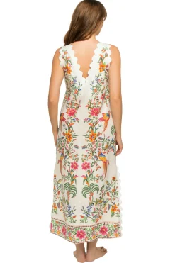 Forest Linen Midi Dress