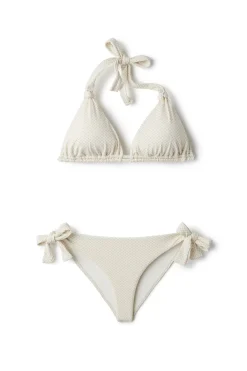 Frankie Textured Tie Side Hipster Bikini Bottom