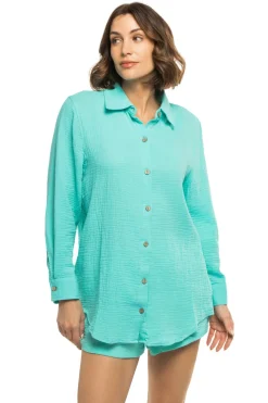 Gauze Button Up Boy Shirt