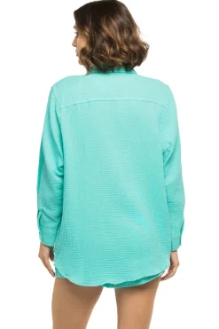 Gauze Button Up Boy Shirt