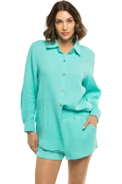 Gauze Button Up Boy Shirt