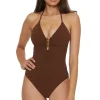Glimmer Halter One Piece Swimsuit