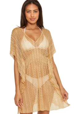 Golden Metallic Crochet Tunic