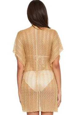 Golden Metallic Crochet Tunic