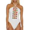 1969 High Neck One Piece Swimsuit