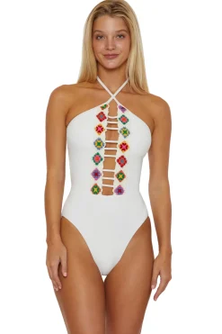1969 High Neck One Piece Swimsuit