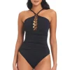 High Neck One Piece Swimsuit