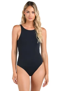 High Neck One Piece Swimsuit