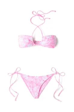 Island Blush Bandeau Halter Bikini Top