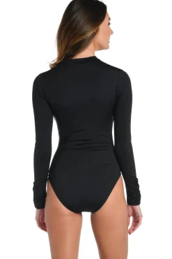 Island Goddess Long Sleeve One Piece Swimsuit