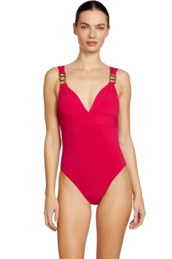Jane V-Neck One Piece Swimsuit