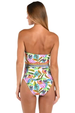 Jungle Jive Bandeau One Piece Swimsuit