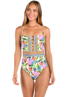 Jungle Jive Bandeau One Piece Swimsuit