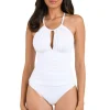 Keyhole High Neck One Piece Swimsuit