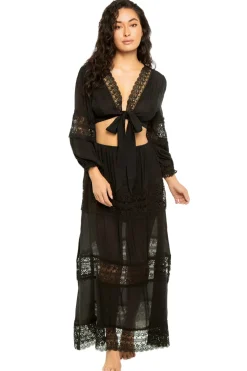 Lace Tie Front Crop Top