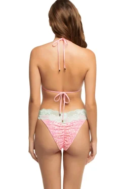 Lady Lace Sequin Sliding Triangle Bikini Top