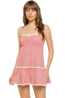 Ladybug Gingham Mini Dress