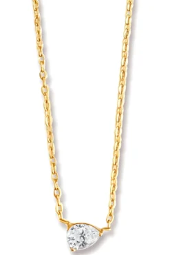 Lola Solitaire Sideways Pear Necklace