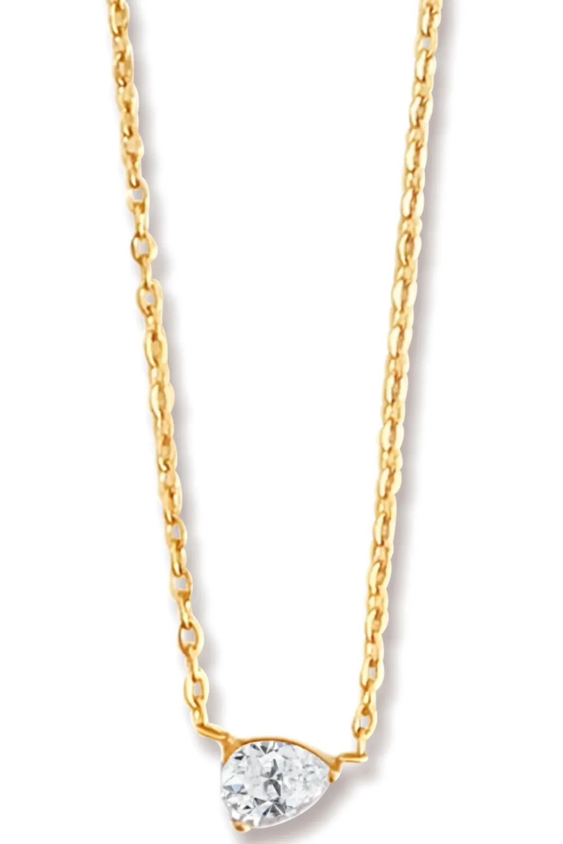 Lola Solitaire Sideways Pear Necklace