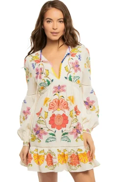 Long Sleeve Floral Mini Dress