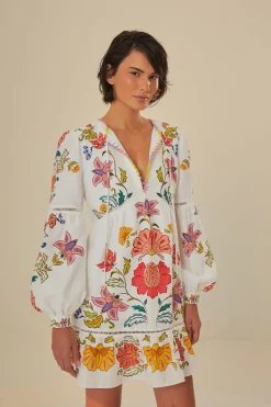 Long Sleeve Floral Mini Dress