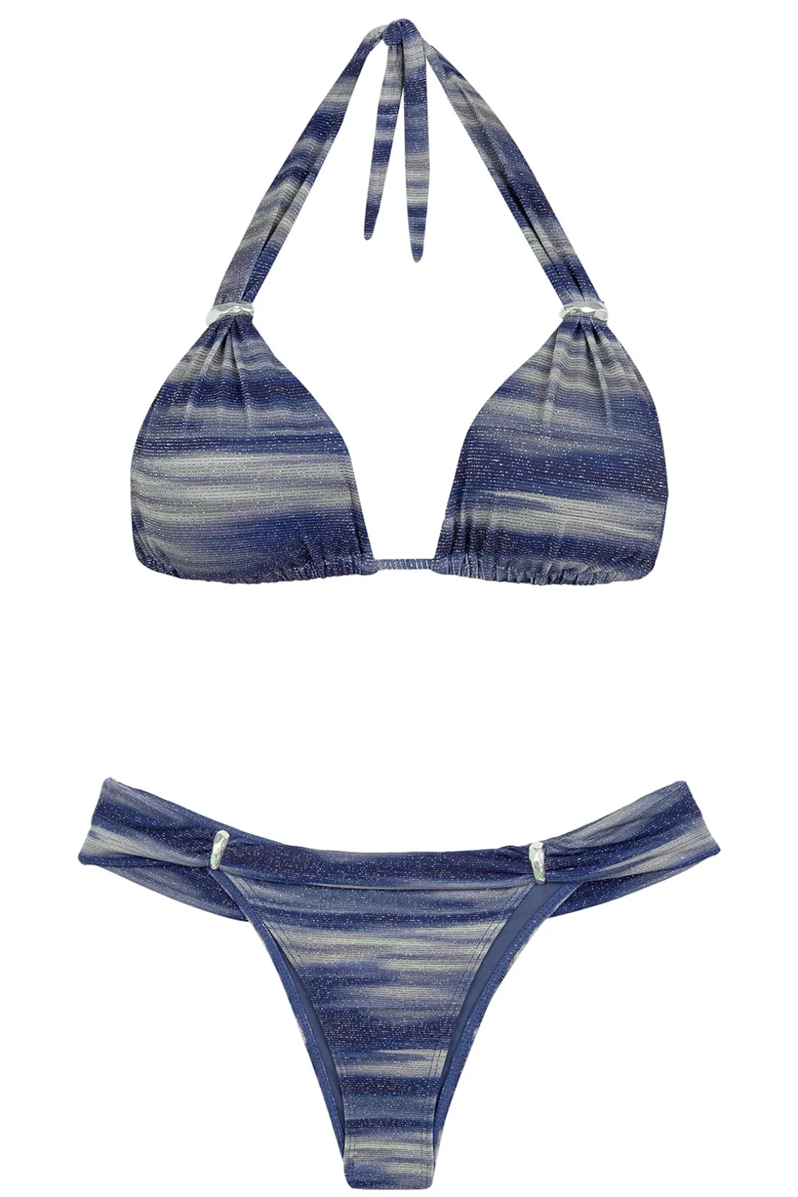 Lurex Bia Sliding Halter Bikini Top