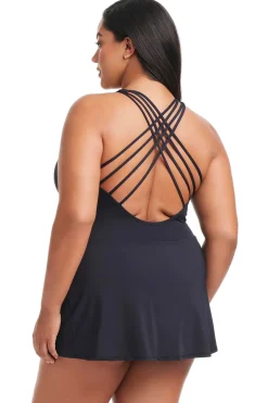 Mesh One Piece Swim Dress