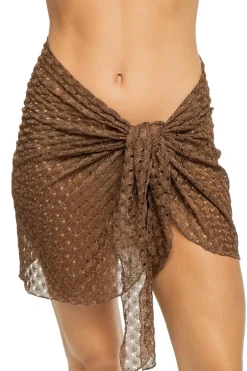 Metallic Crochet Short Cover Pareo
