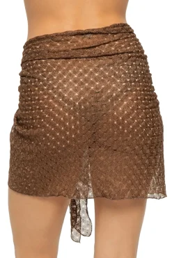 Metallic Crochet Short Cover Pareo