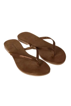 Metallic Thong Flip Flops