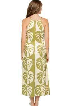 Midsummer Palm Midi Dress