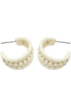 Mini Raffia Hoop Earrings
