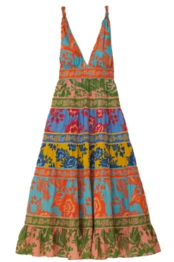 Mixed Lace Garden Midi Dress